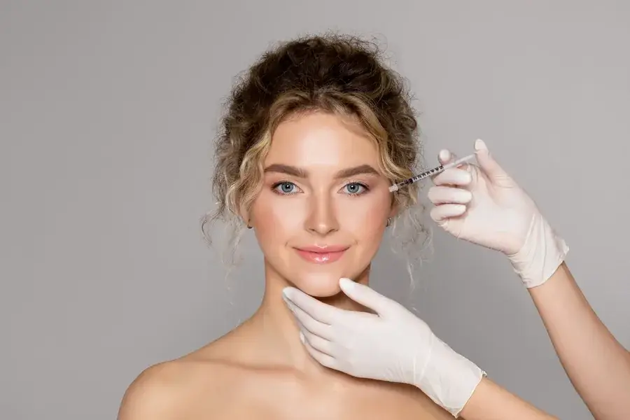 A wrinkle-relaxer injection at the eye area to soften crow's feet at SpaRx Medical Aesthetics in Thonotosassa, FL